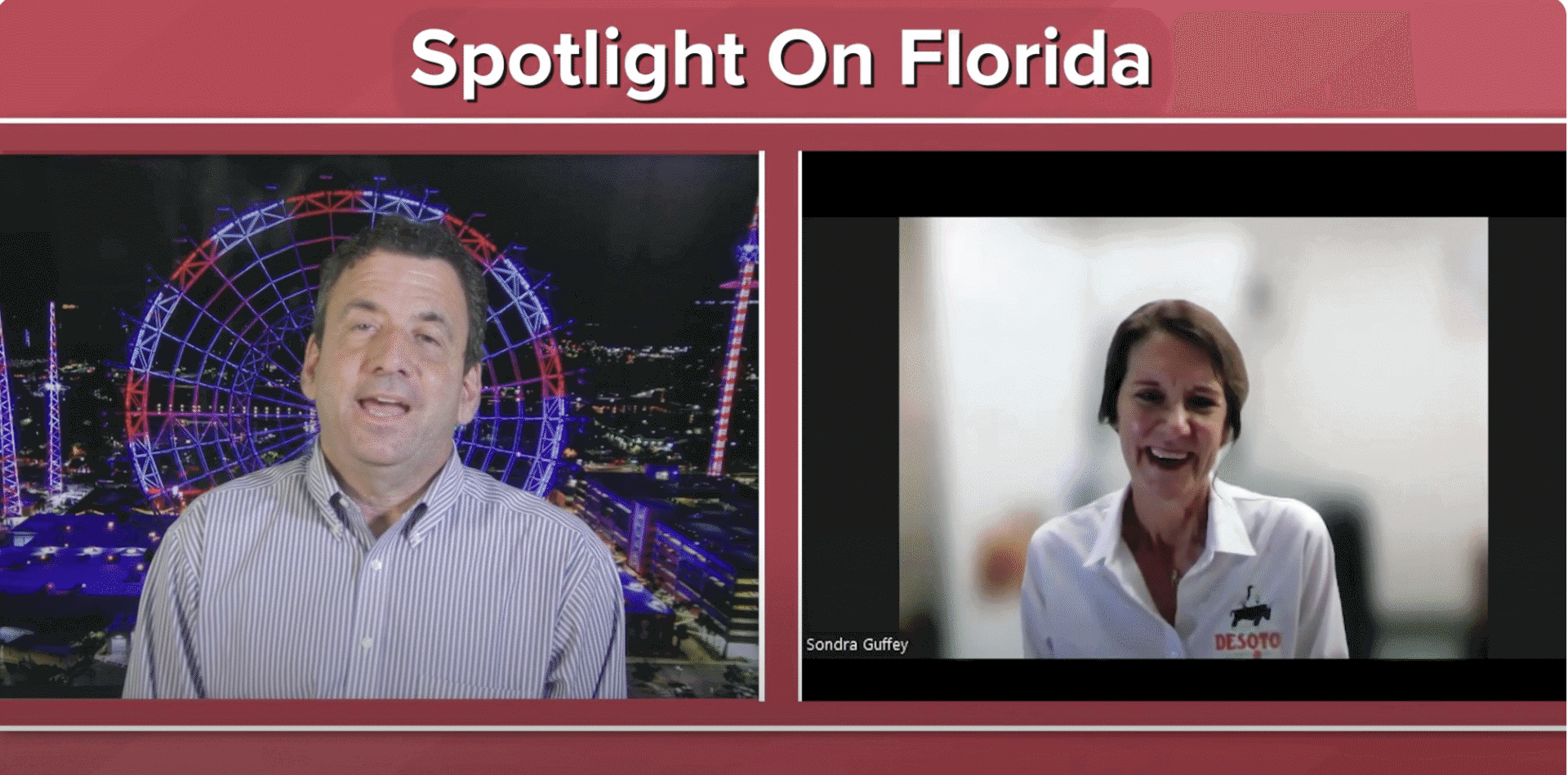 Two people on a video call discussion.